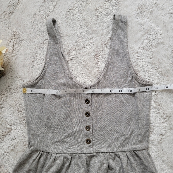 J Crew Heathered Gray Villa Button Detail Back Cotton Blend Knit Dress Size XS - Picture 9 of 14